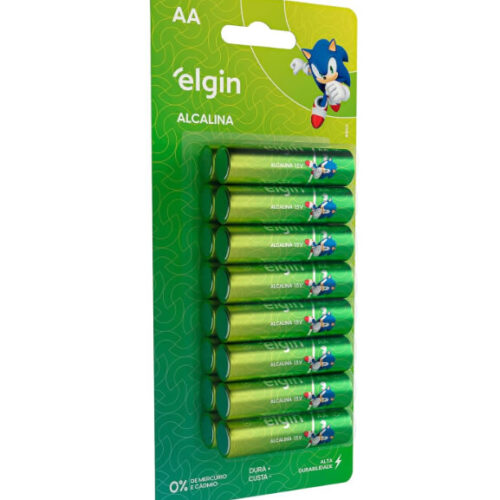 Pilha Alcalina AA com 16 unidades Elgin Comum